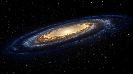 Obraz premium Stunning Spiral Galaxy in Deep Space with Stars and Cosmic Dust