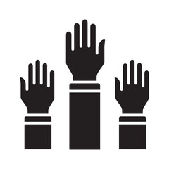 Fototapeta premium Volunteers icon. Solidarity symbol. Icon symbol for employee, fight, friendship, together, humanity and participation.