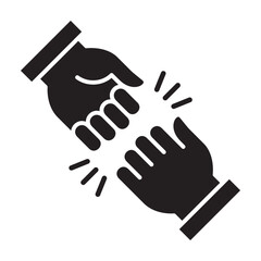 Obraz premium Hands toss icon. Friendship icon. Icon symbol for teamwork, cooperation, solidarity, community, and togetherness.