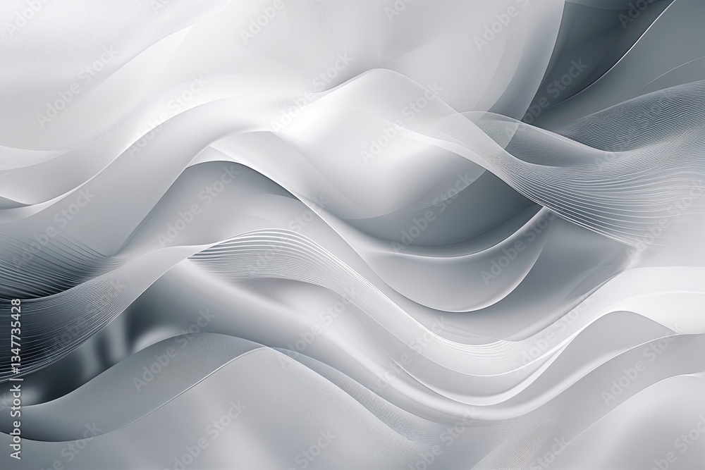 Poster modern abstract white and grey background with soft blurred patterns and contemporary design