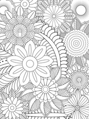PrintFlowers Coloring Pages For Adules
