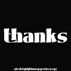 Unique modern trendy serif ink trap style alphabet display font vector