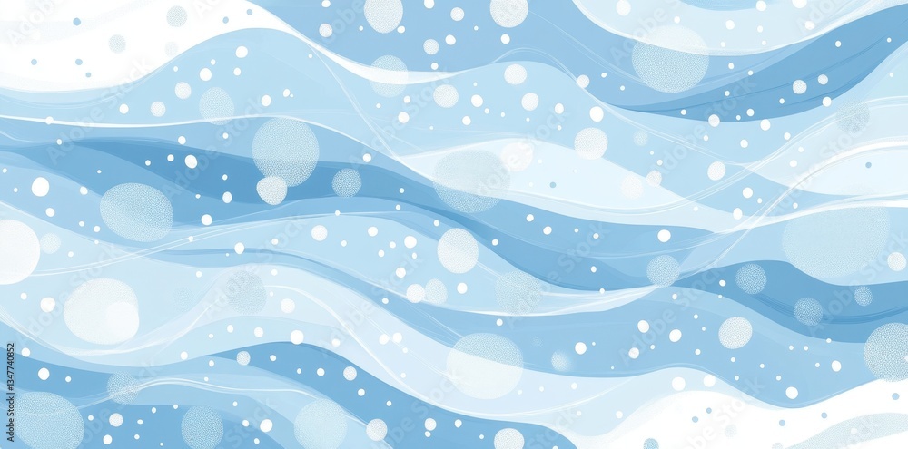 Poster abstract background with light blue shapes and patterns, white empty space in the center for text pa