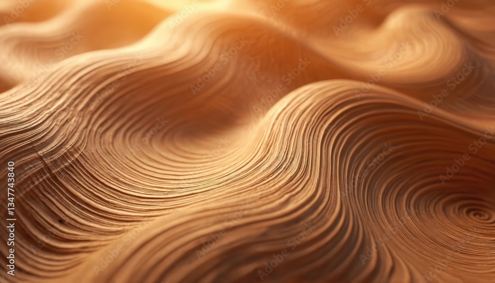 Poster close-up of wooden surface features wave pattern. textured background with abstract design. orange l
