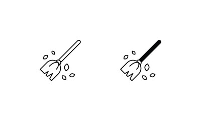 Broom vector icons set stock illustration