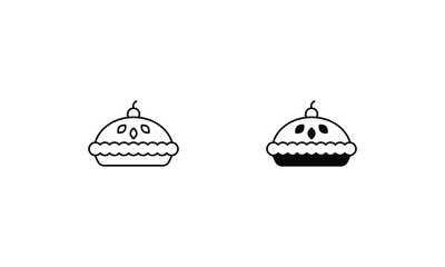 Pie vector icons set stock illustration