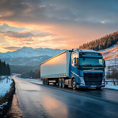 truck on the highway
