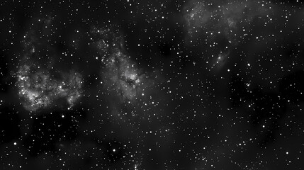 Fototapeta premium Starry night sky with twinkling stars on black background , astronomy, stars, celestial. Celestial Black. Illustration