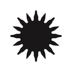 Ink splash icon in black silhouette style