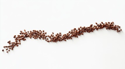 Granitos de caf&eacute; en forma ondulada