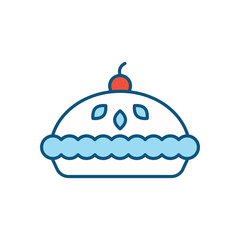 Pie vector icon 
