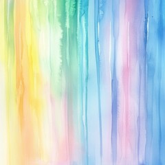 Abstract watercolor rainbow vertical stripes background