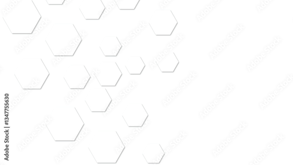 Aufkleber abstract white hexagon pattern background. abstract hexagon technology design background. futuristic