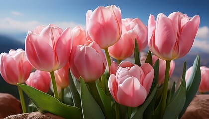 pink tulips