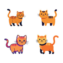 Cute Cat Illustrations Playful and Adorable Pet Cartoon Characters.