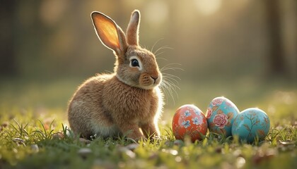 Easter eggs. Nature.Easter eggs early colors, patterns. Hare.