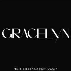 Elegant luxury thin alphabet set display font vector