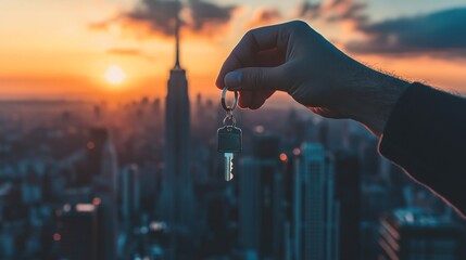 Keys to the City Dream: Tenant Receives Apartment Key with a Stunning Urban View