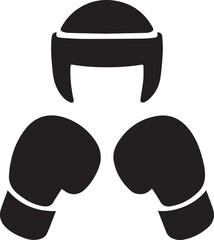 Fototapeta premium Boxing gloves icon vector isolated on white background for your web and mobile app design, Boxing gloves logo concept
