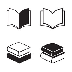 set of books with a book