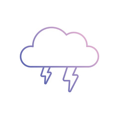 Thunderstorm vector icon