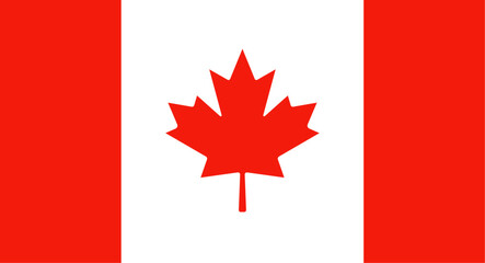 Canada flag vector design and illustration , National flag of Canadian.
