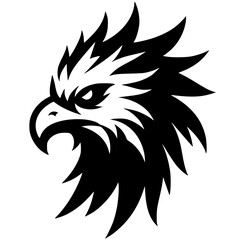 Bird monster head silhouette © Breck