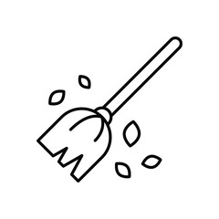Broom vector icon 