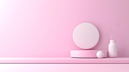 Obraz premium Pink minimalist display