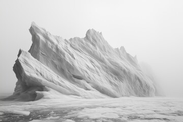 black white iceberg, glacier in arctica/antarctica