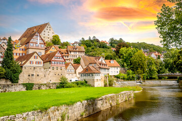 Obraz premium Altstadt, Schwaebisch Hall, Deutschland 