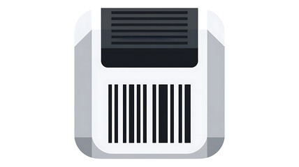 Barcode label flat design product identification