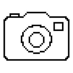 Fototapeta premium a pixelated vector illustration icon of a camera