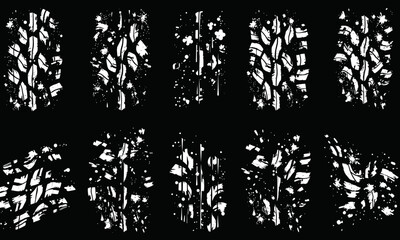 collection of tire textures showcasing various patterns and designs, emphasizing intricate details and unique styles of tire tread. textures evoke sense of ruggedness and durability