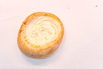 Top View of Traditional Czech Quark Koláč Pastry