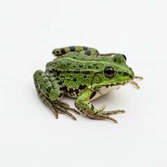 Obraz premium Common Water Frog in front of a white background