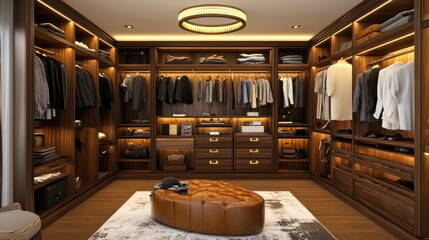 A luxurious yet minimalist wardrobe space with the Blox vintage set, designed for elegant home interiors