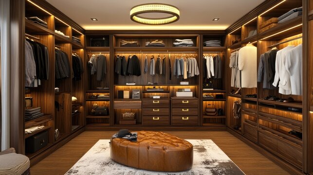 A luxurious yet minimalist wardrobe space with the Blox vintage set, designed for elegant home interiors