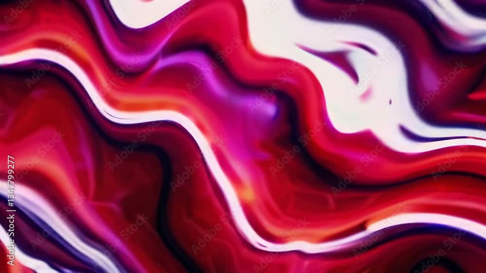 Poster abstract animation showcasing vibrant swirling patterns in fluid colors