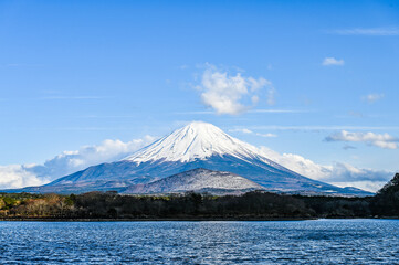 富士山と湖