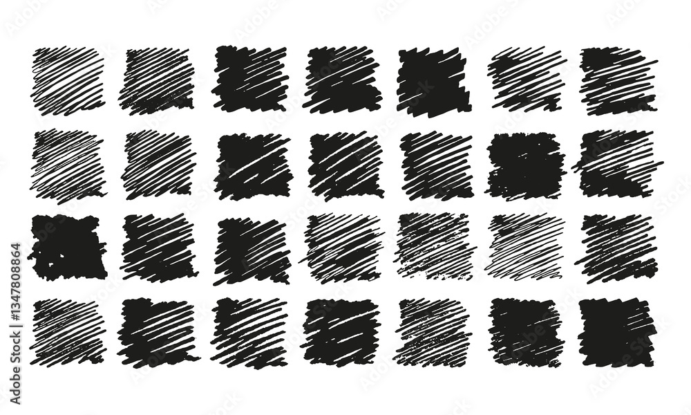 Poster twenty eight variations of small shaded backgrounds. doodles and squiggles. vector set