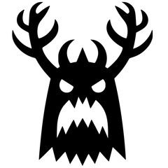 Creepy deer silhouette