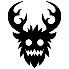 Creepy deer silhouette