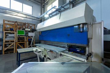metal bending machine, industrial metal processing, general view