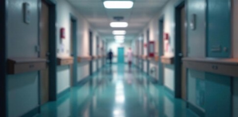 Fuzzy hospital hallway with out of focus rooms,  hallway,  rooms, fuzzy