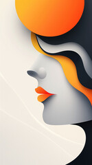 Celebrating Women History Month With Geometric Patterns and Warm Feminine Tones for a Modern Artistic Backdrop