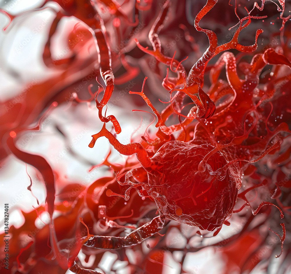 Poster abstract neural growth with sprouting connections and intensity