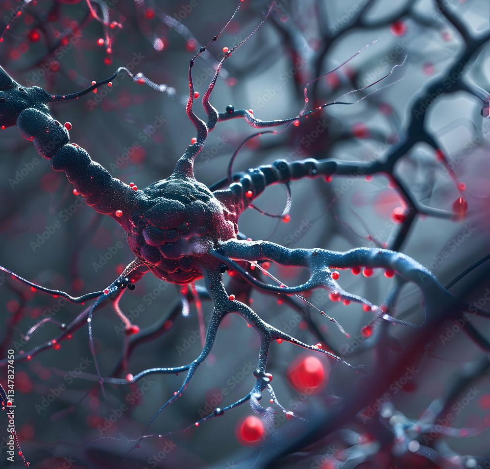 Poster abstract neural network with intertwined fibers and connections