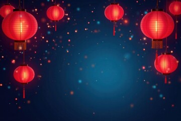 New Year's Eve countdown with hanging lanterns and balloons, festive balloons, holiday cheer
