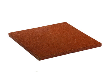 A Close-Up View of a Textured Red Rubber Mat Perfect for Gym Flooring, Playgrounds, and Other High-Traffic Areas to Enhance Safety and Durability in Various Environments